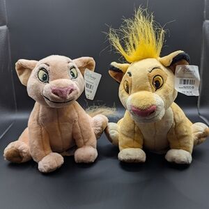 Disney store Simba and Nala Plushies